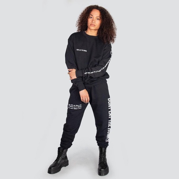 Don’t Eat the Homies jogger black sweatpants small DETH - Picture 2 of 9